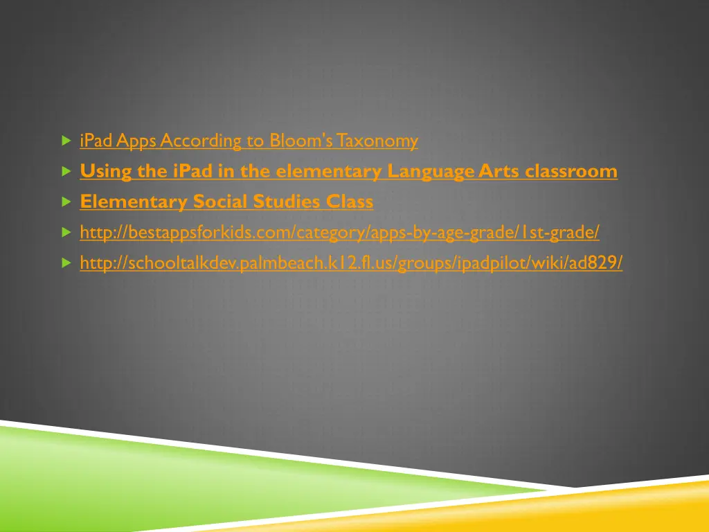 ipad apps according to bloom s taxonomy using