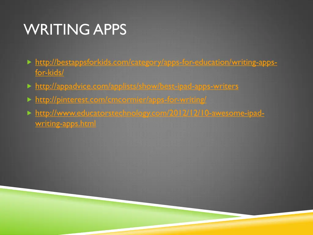 writing apps