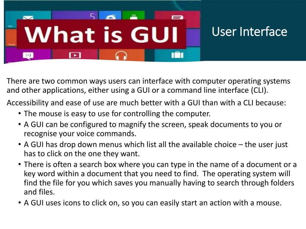 user interface user interface