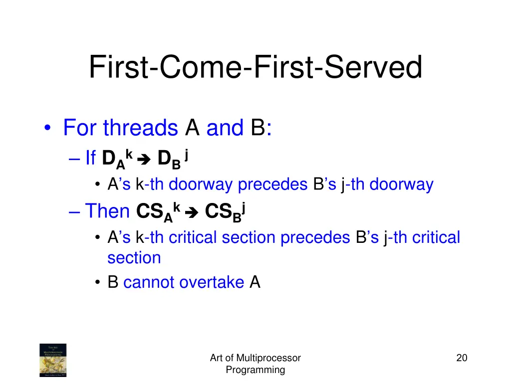 first come first served 1
