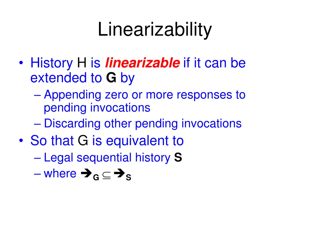 linearizability