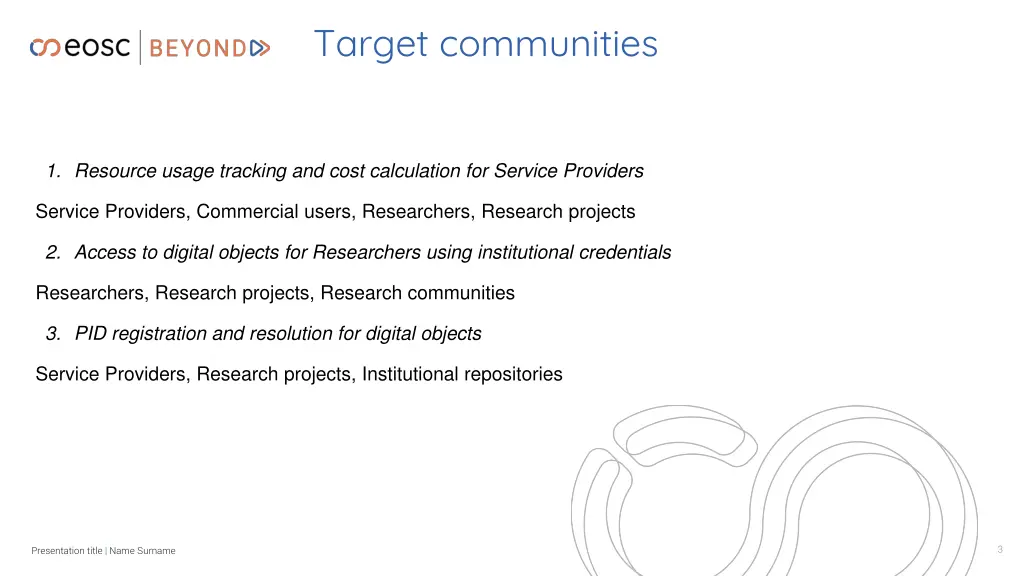 target communities