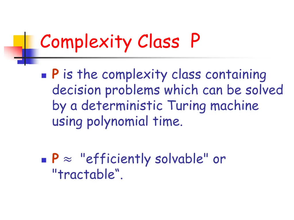 complexity class p