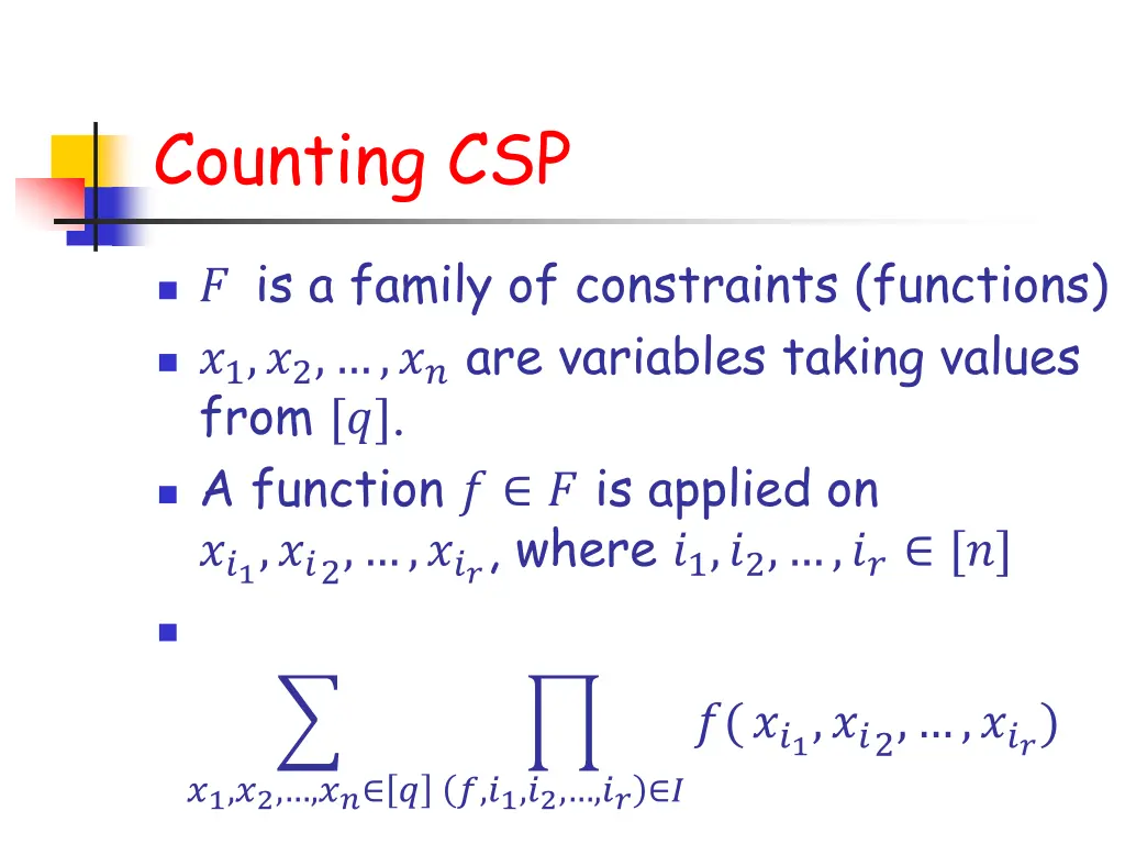 counting csp