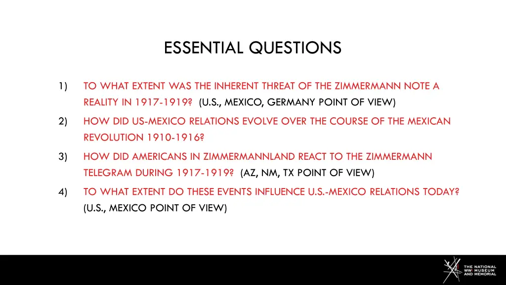 essential questions