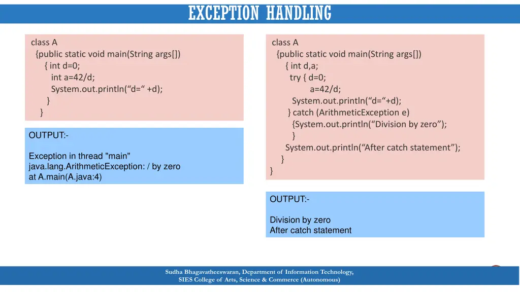 exception handling 2