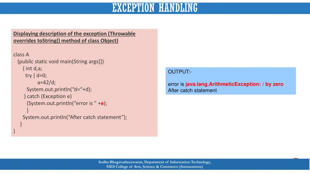 exception handling 3