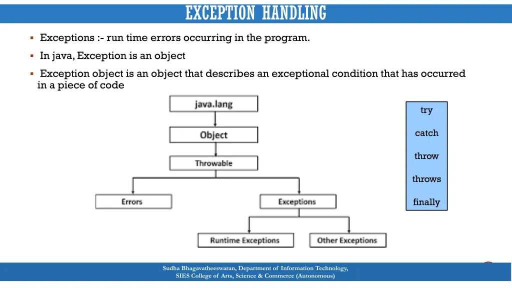 exception handling
