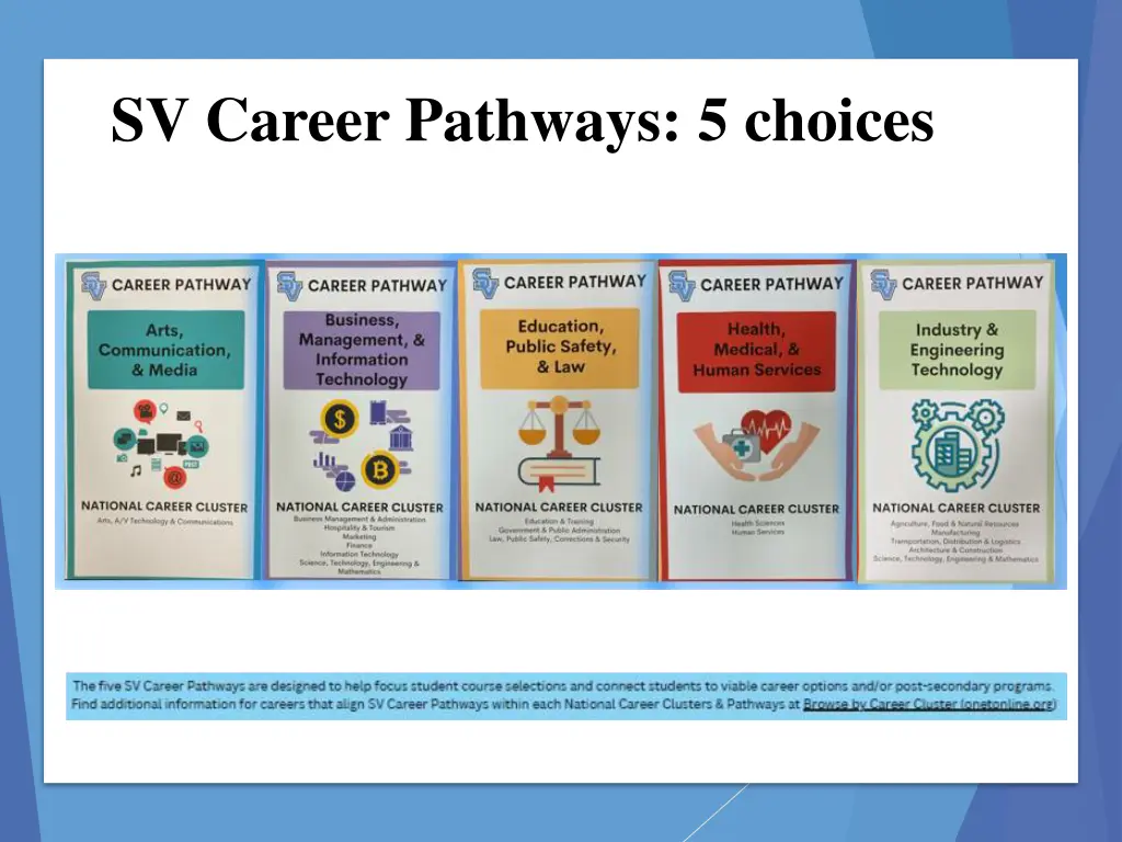 sv career pathways 5 choices