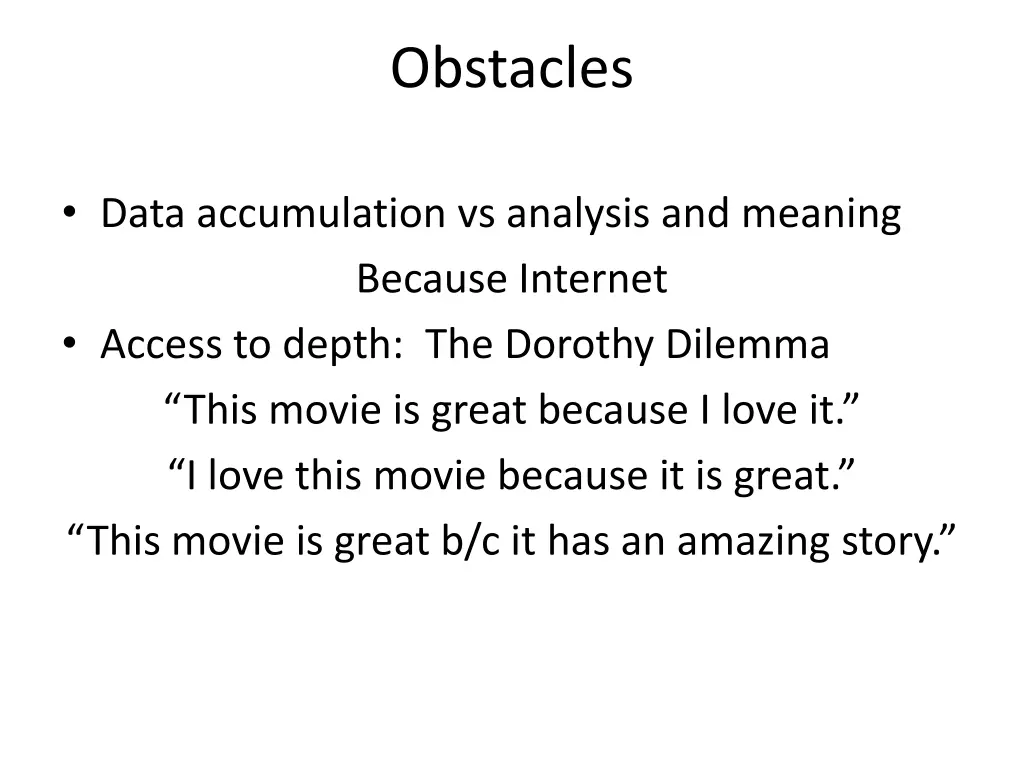 obstacles