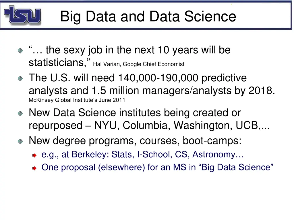big data and data science