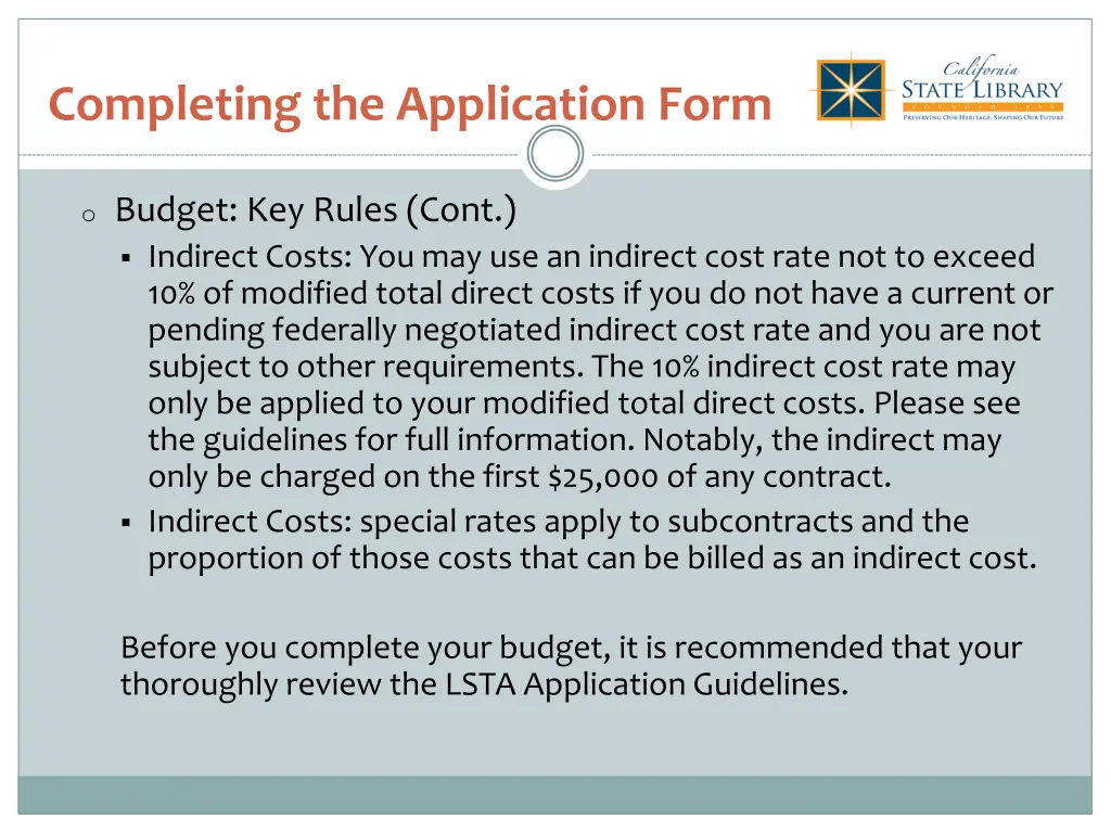 completing the application form 5