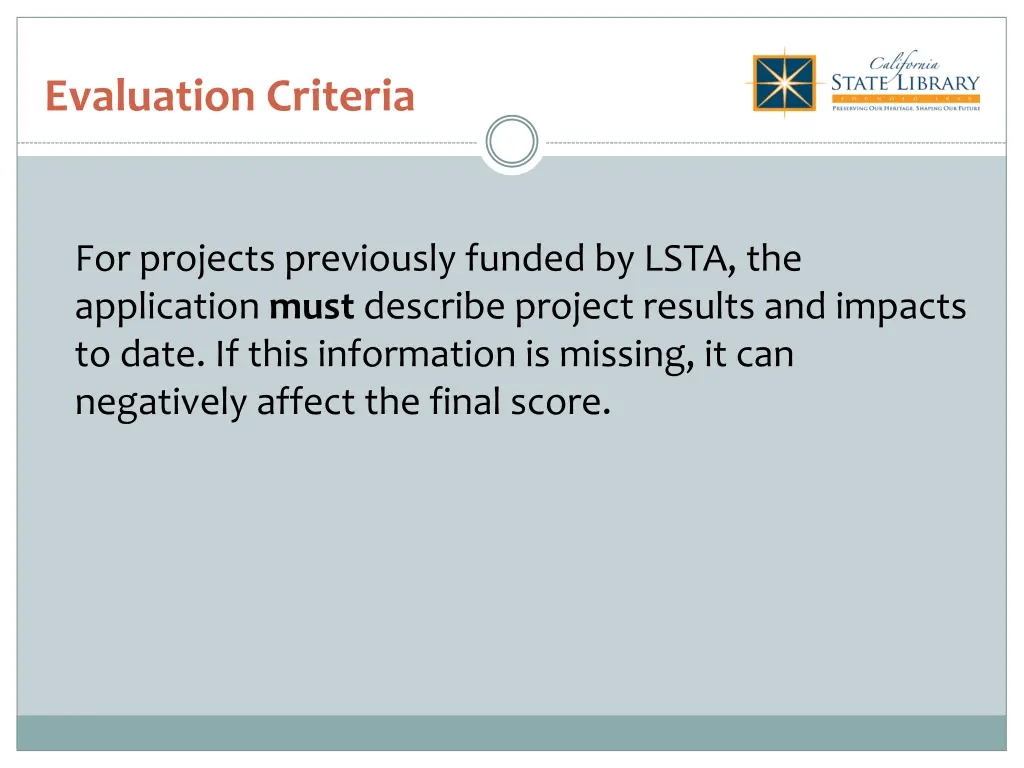 evaluation criteria 2