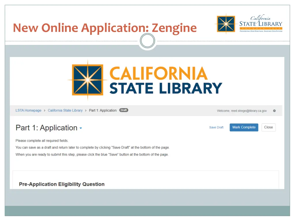 new online application zengine