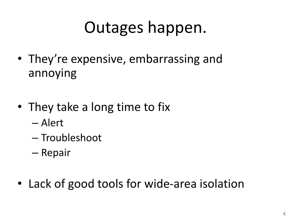 outages happen