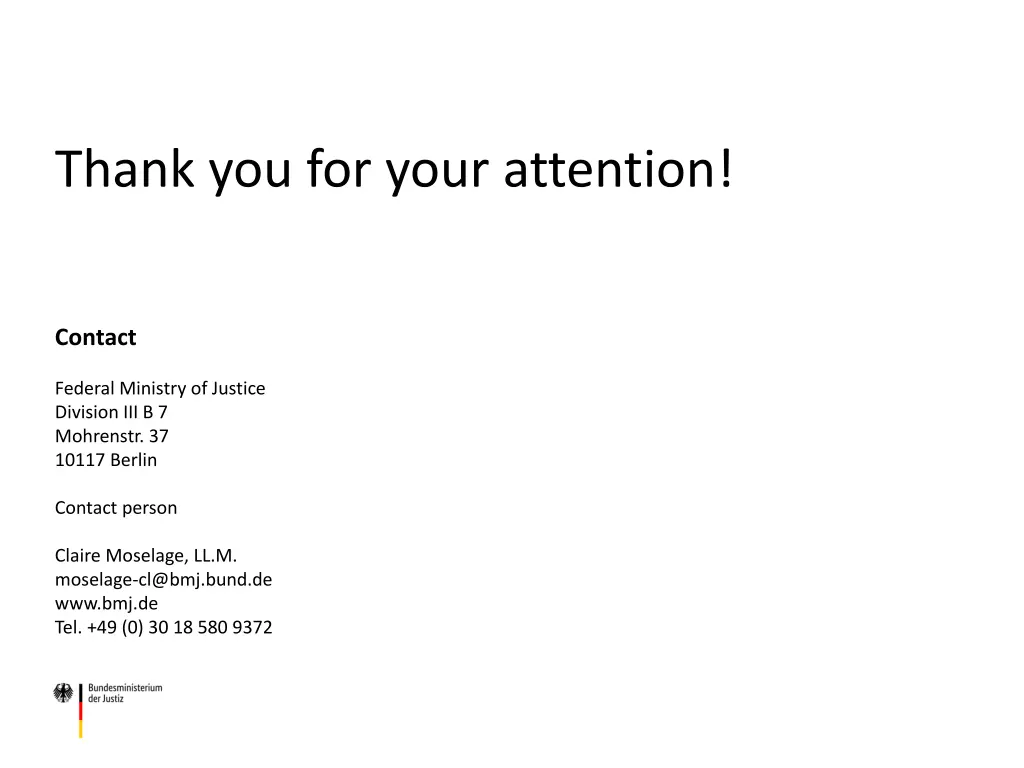 thank you for your attention