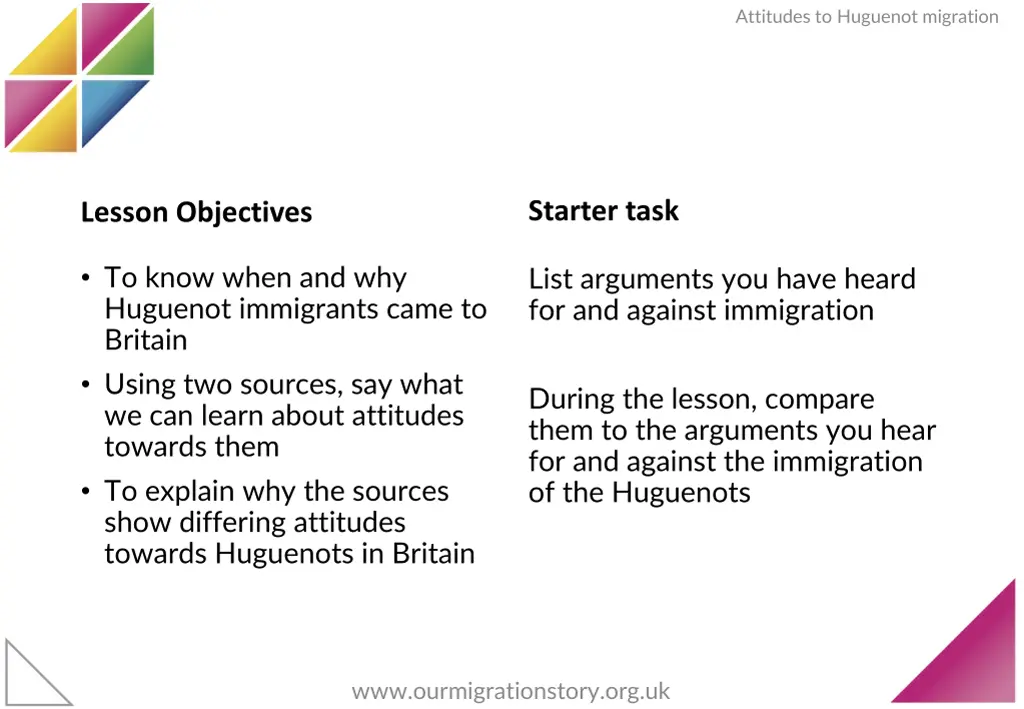 attitudes to huguenot migration