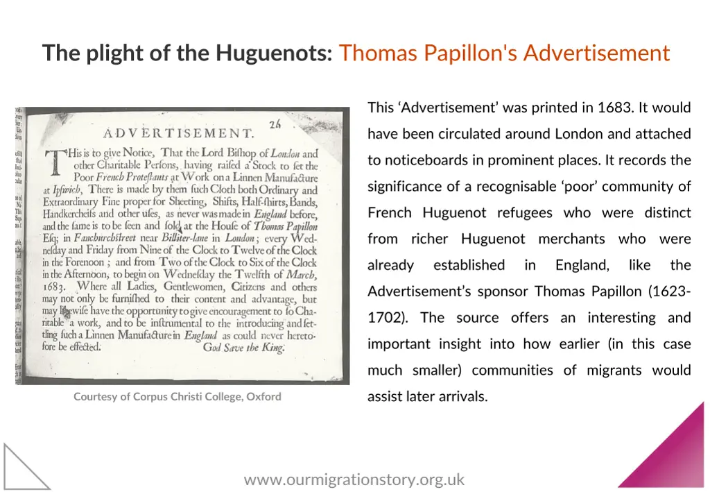 the plight of the huguenots thomas papillon