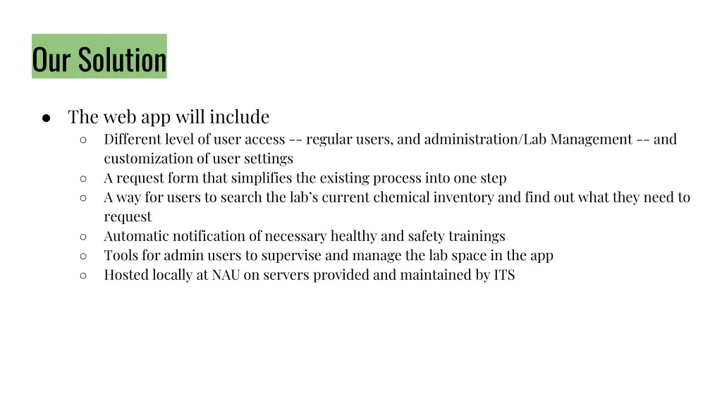 our solution