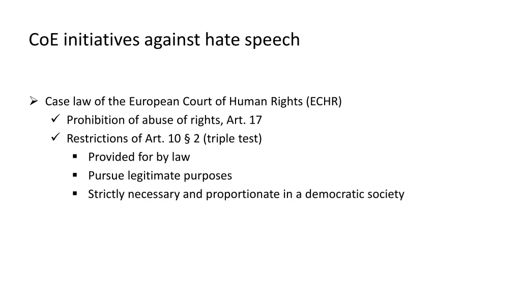 coe initiatives against hate speech 2