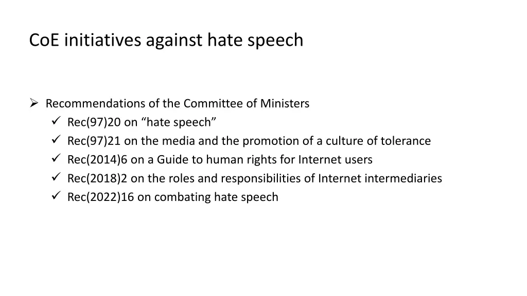 coe initiatives against hate speech 3