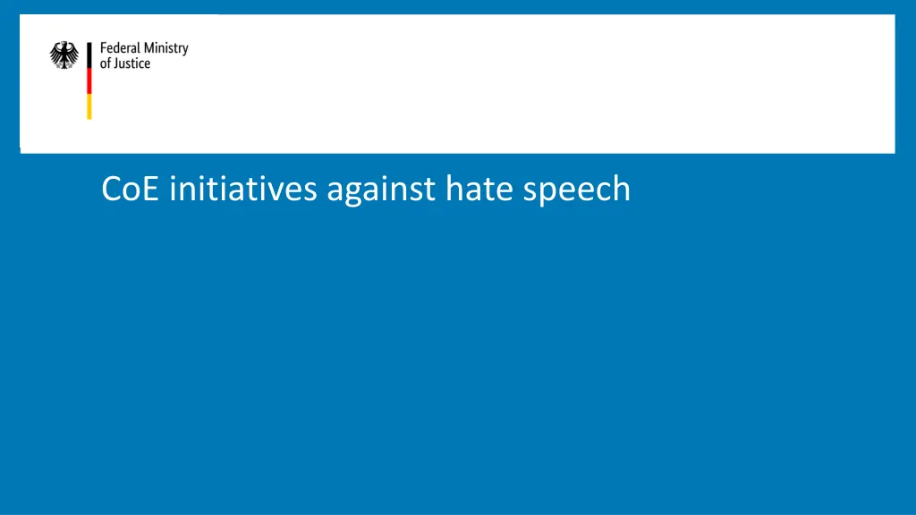 coe initiatives against hate speech