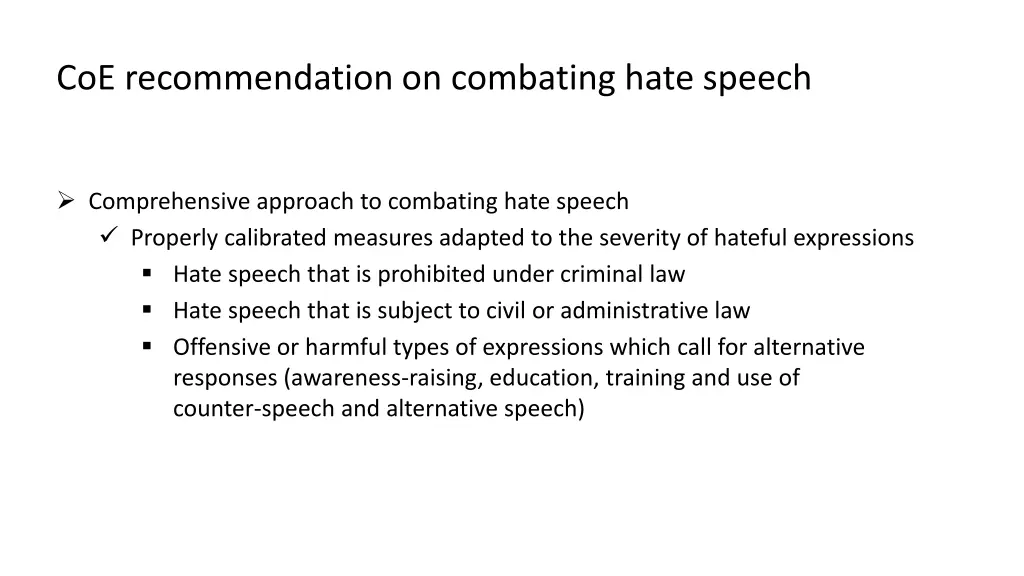 coe recommendation on combating hate speech 1