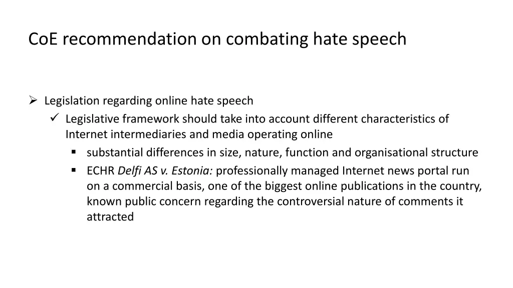 coe recommendation on combating hate speech 2