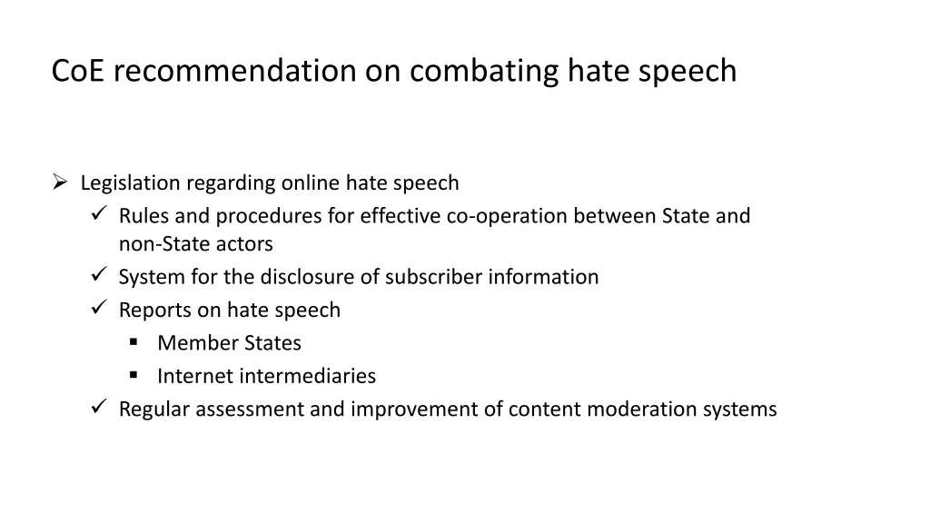 coe recommendation on combating hate speech 5