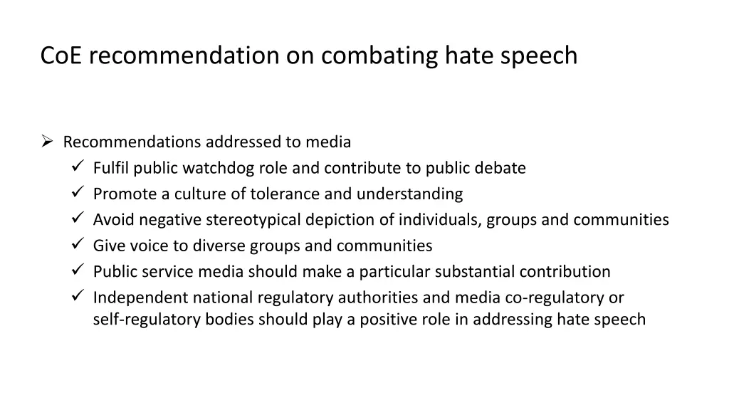 coe recommendation on combating hate speech 7