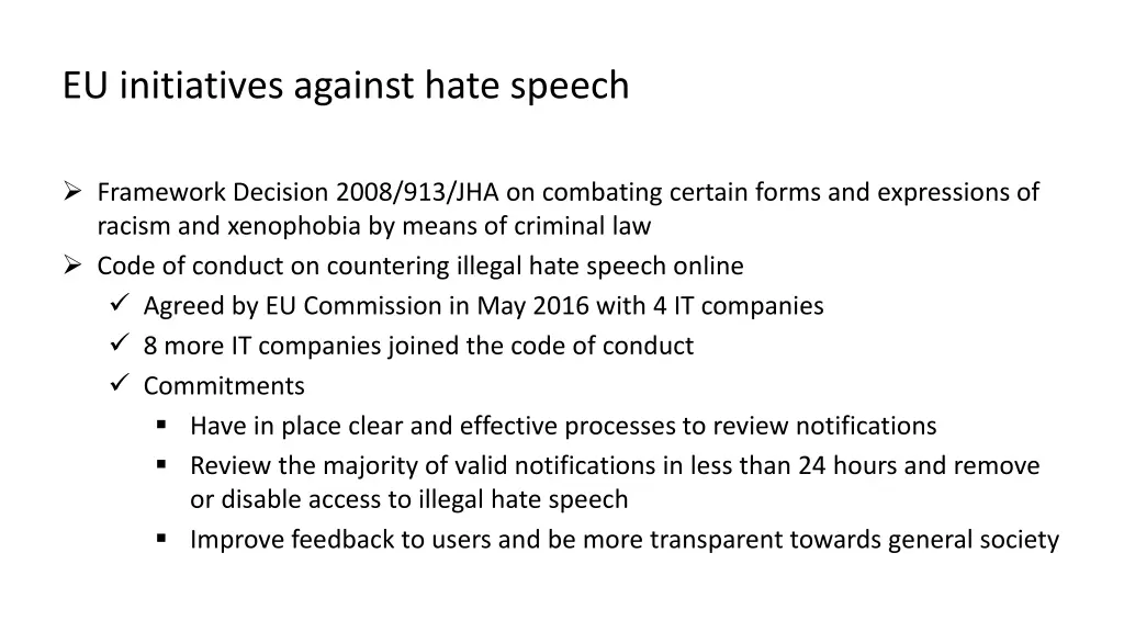 eu initiatives against hate speech 1