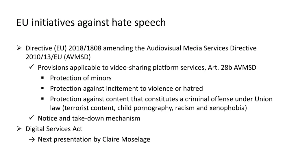 eu initiatives against hate speech 2