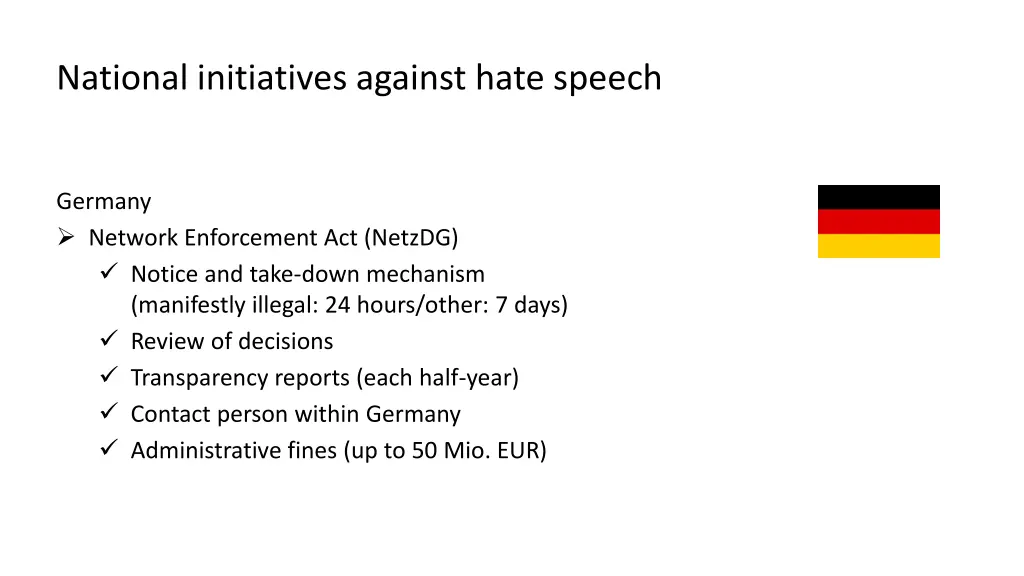 national initiatives against hate speech 1