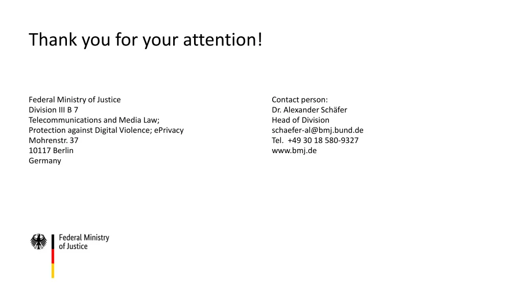thank you for your attention