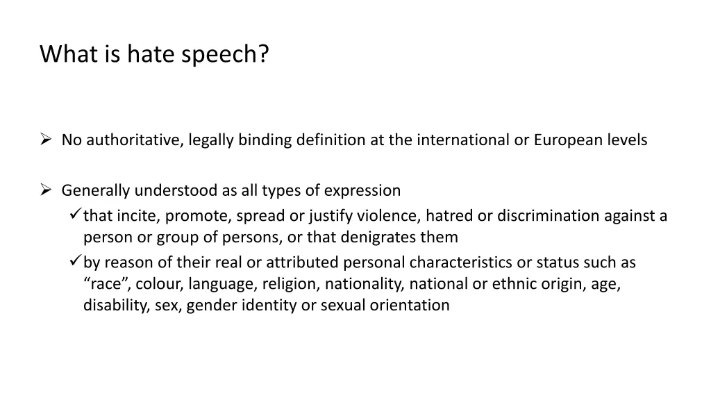 what is hate speech