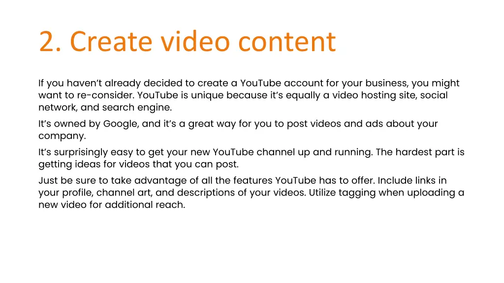 2 create video content