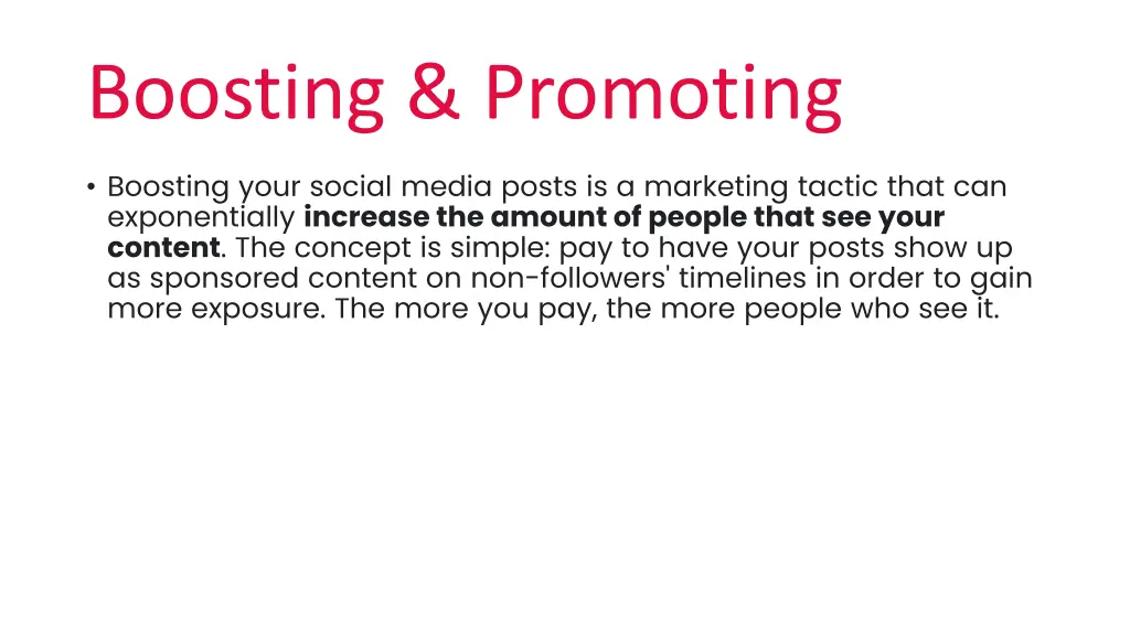 boosting promoting