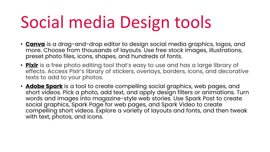 social media design tools