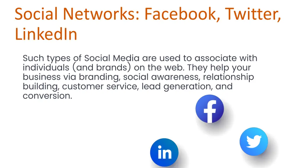 social networks facebook twitter linkedin