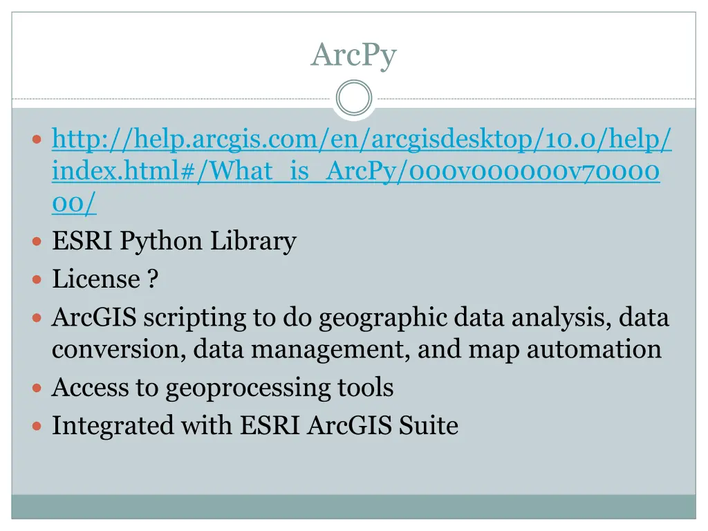 arcpy
