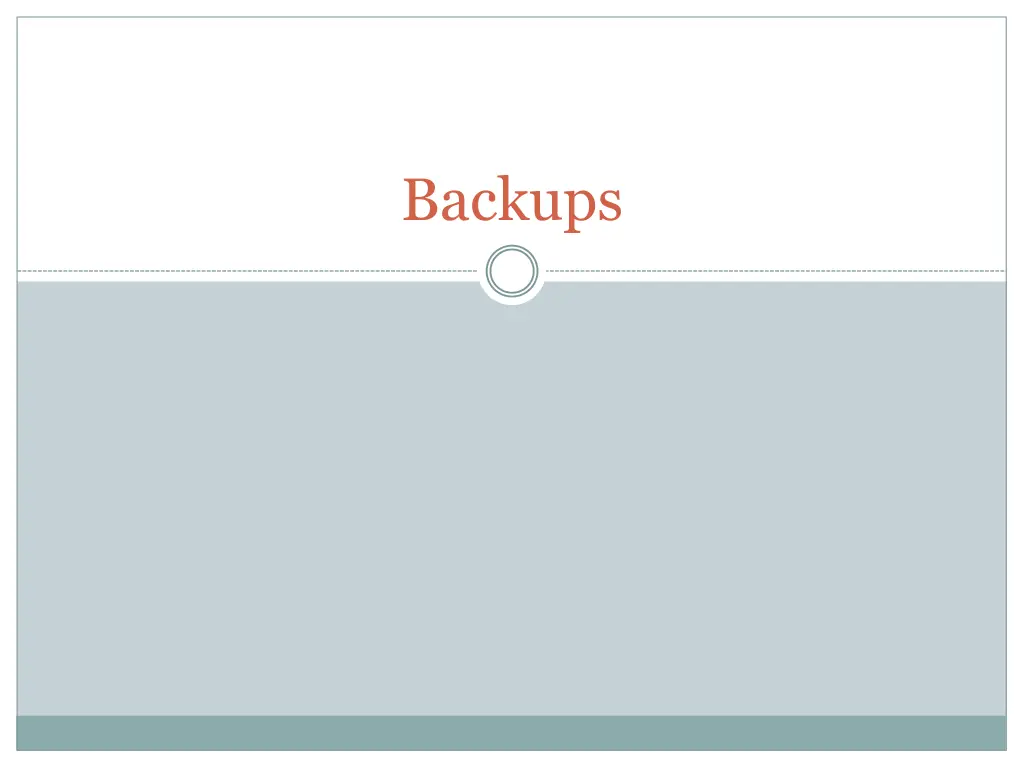 backups