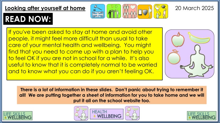 looking after yourself at home