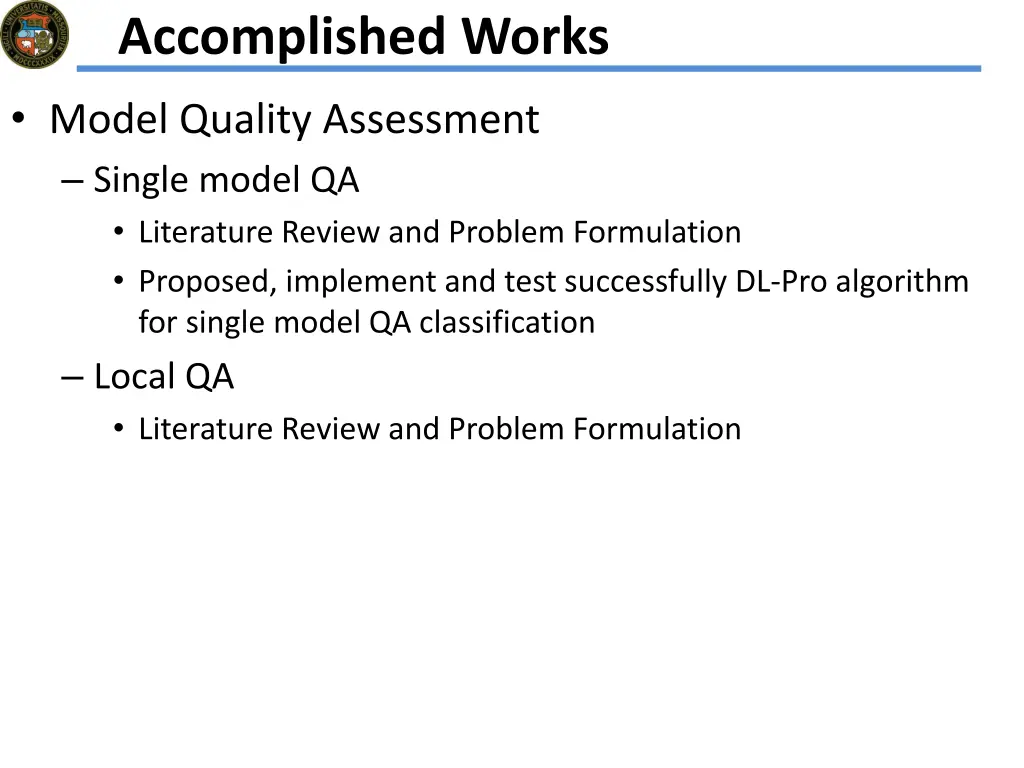 accomplished works