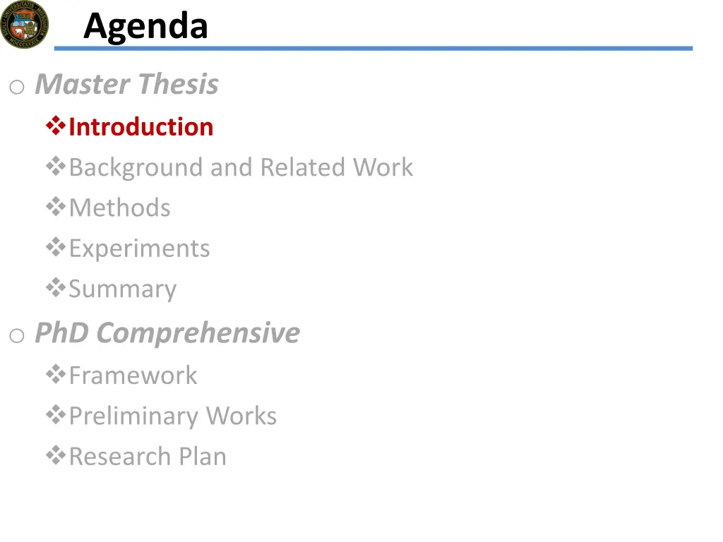 agenda 1