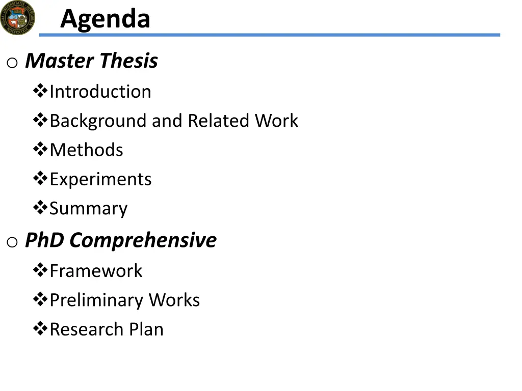 agenda