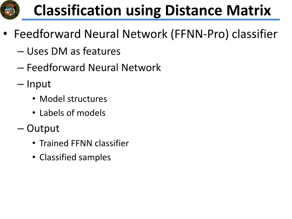 classification using distance matrix 2
