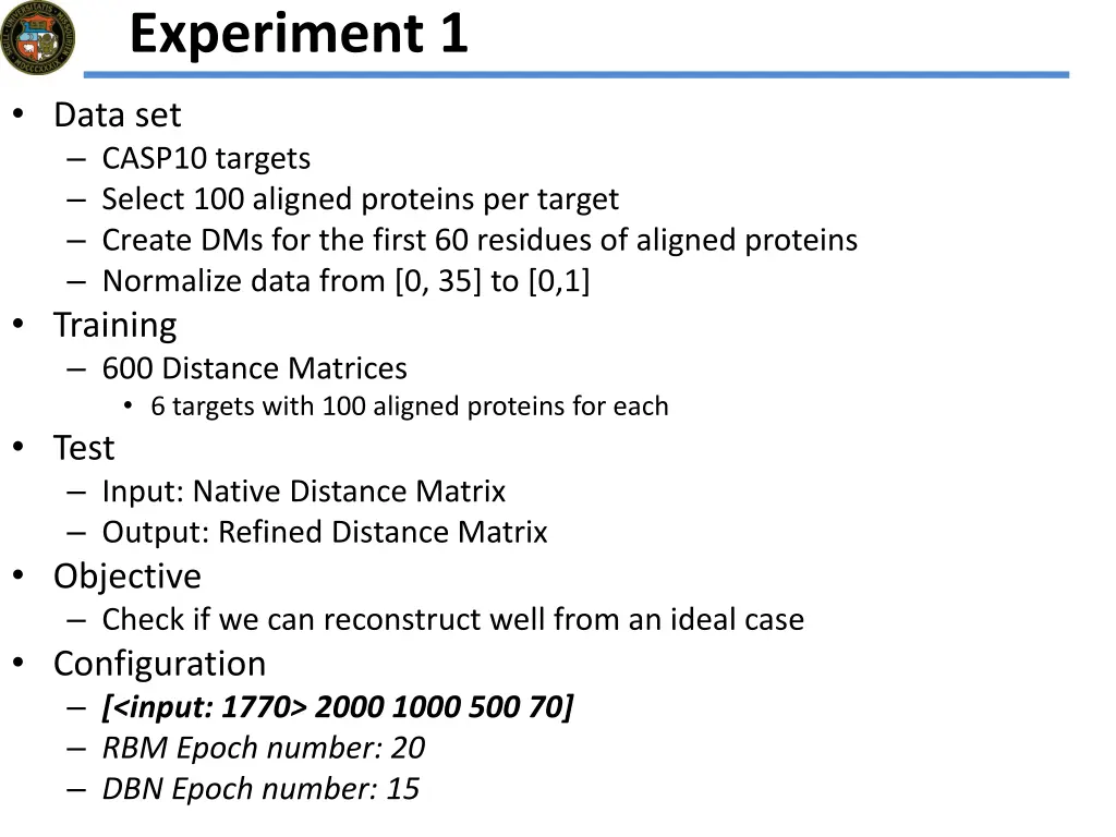 experiment 1