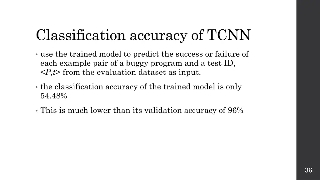 classification accuracy of tcnn