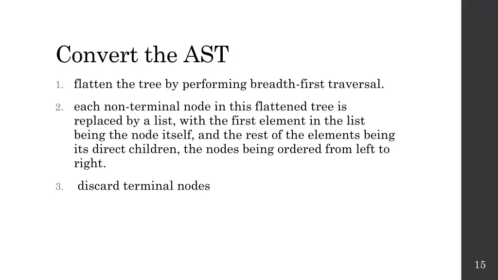 convert the ast