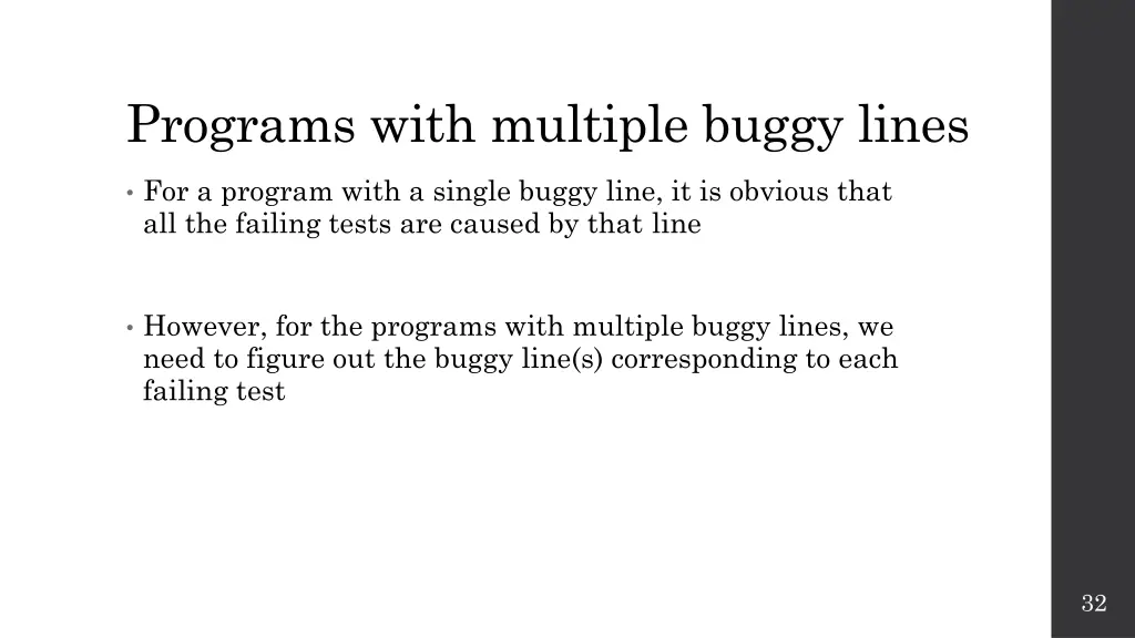 programs with multiple buggy lines